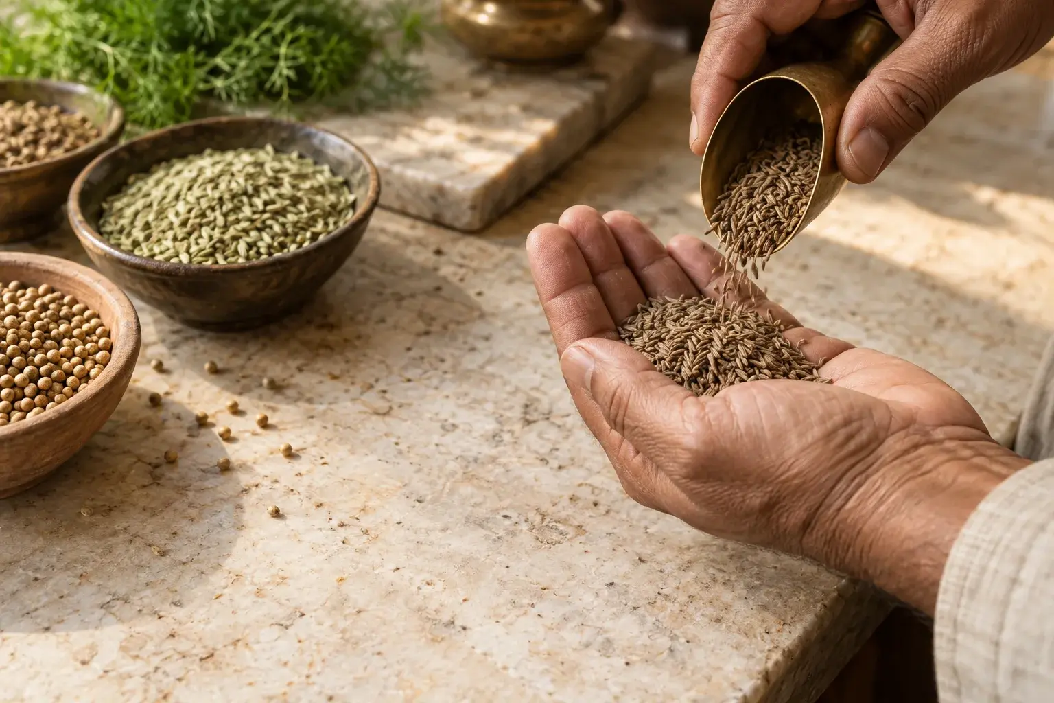 Careful visual inspection of whole spices
